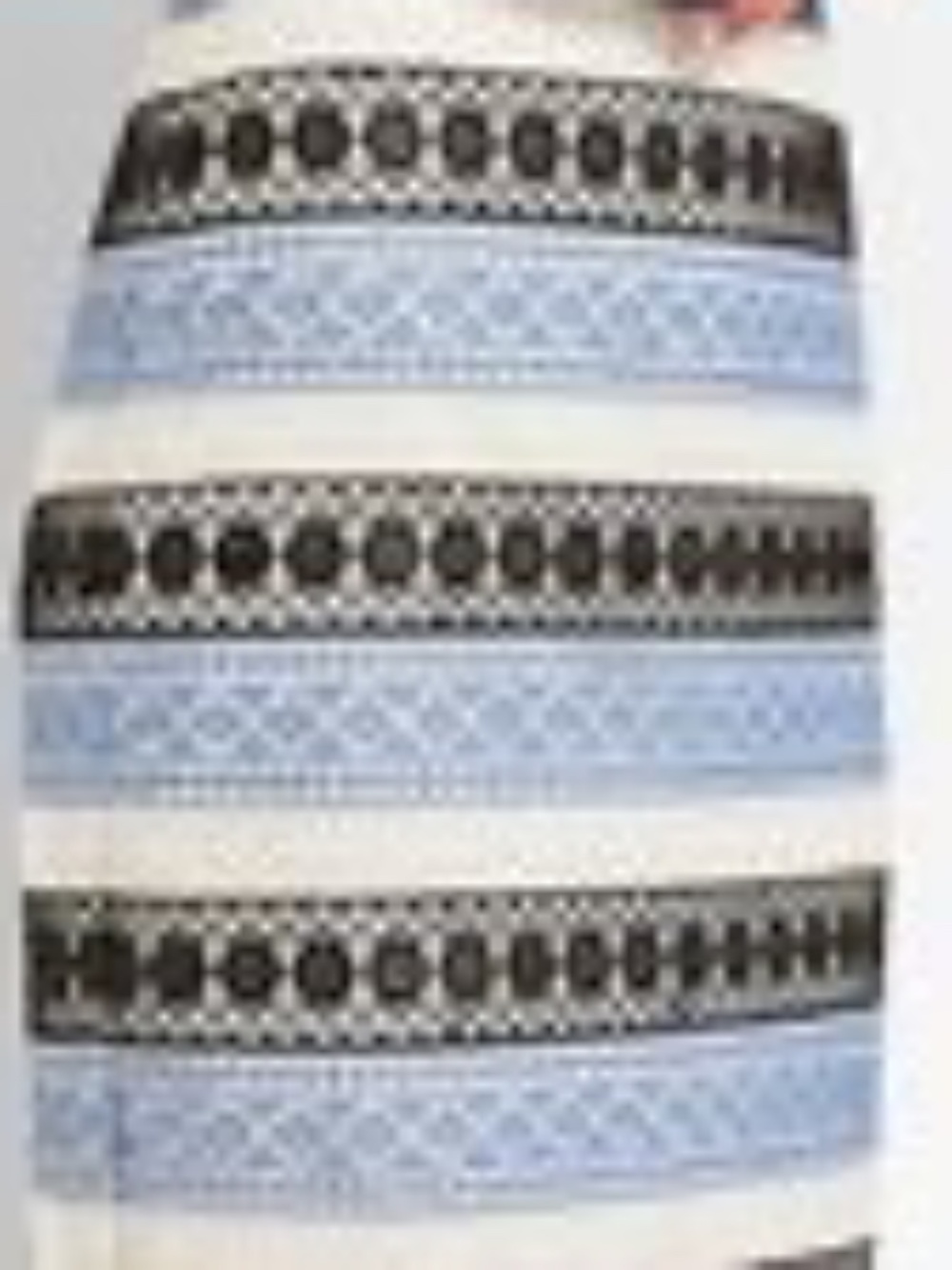 Talbots Pencil Lace Skirt Blue/White Size 10 - Picture 9 of 12